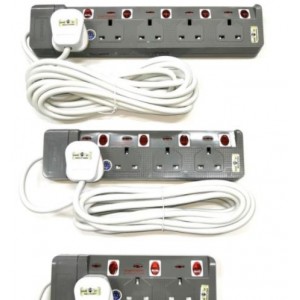 DESIGNER 5 Meter Extension Trailing Socket with Surge Protector & LED Indicator 4 Gang -9844