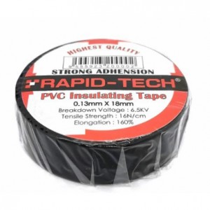 Rapid-Tech PVC Insulating Tape / Electrical Tape / Wire Tape / Black Tape (18mm x 5M) - 0420 Home Appliances, Accessories, Industrial Adhesives & Tapes image