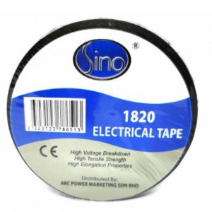 Sino PVC Insulating Tape / Electrical Tape / Wire Tape / Black Tape (18mm x 20M) - 1820