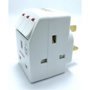 13A 3 WAY ADAPTOR WITH LED SWITCHES (3 WAY + SWITCHES A)-131UK Home Appliances, Accessories, Power Adapter image