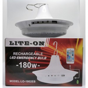 LITE-ON 180W Rechargeable LED Emergency Bulb / Lampu Pasar Malam / Camping Lamps - LO-1902EB Home Appliances, Lamps, LED Light image