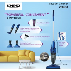Khind 1.7KG Vacuum Cleaner 600W ( VC8630 ) Home Appliances, Vacuum Cleaner, Home Cleaning image