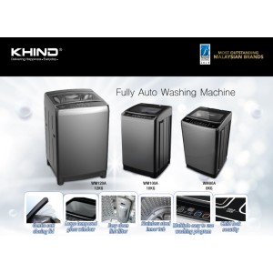 Khind 12kg Fully Auto Washing Machine 600W ( WM120A ) Home Appliances, Washers & Dryers, Fully Auto Washing Machine image