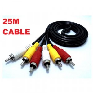 25M/30M 3 TO 3 RCA AV Audio Video Cable Male to Male