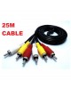 25M/30M 3 TO 3 RCA AV Audio Video Cable Male to Male Home Entertainment, Accessories, Audio Cable image