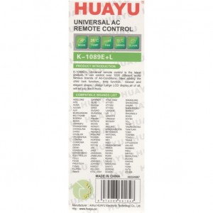 HUAYU Universal Air Conditioner Remote Control (K-1089E+L) Home Entertainment, Remote Control image