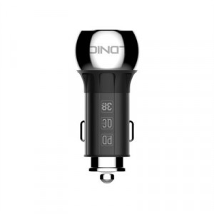 LDNIO C1 PD+QC3.0 Quick Dual Port USB Car Charger With Type C Port Fast Charger With Micro Cable 36W car charger adapter Image